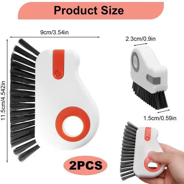 Alt view image 2 of 7 - 2 Pcs 2 in 1 Window Track Cleaner, Groove Cleaner Brush, Effective Window Sill Cleaner Tool Perfect for Sliding Door Tracks and Glass Door Grooves for Home Bathroom Kitchen Use (2 PCS)