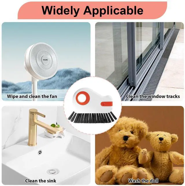 Alt view image 6 of 7 - 2 Pcs 2 in 1 Window Track Cleaner, Groove Cleaner Brush, Effective Window Sill Cleaner Tool Perfect for Sliding Door Tracks and Glass Door Grooves for Home Bathroom Kitchen Use (2 PCS)
