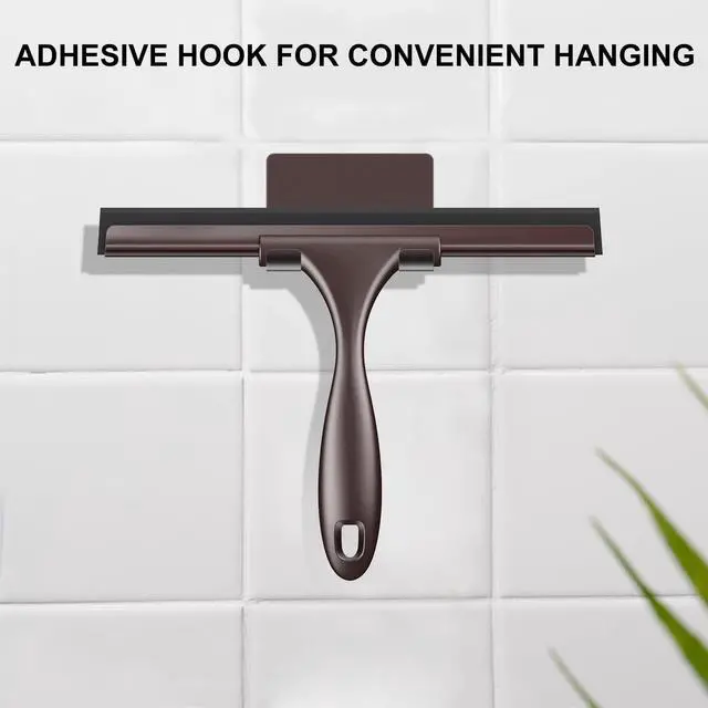 Alt view image 6 of 7 - Squeegee for Shower Glass Door Stainless Steel Shower Squeegee for Glass Doors All-Purpose Window Squeegee for Car Windshield Cleaning 10 Inches,Bronze