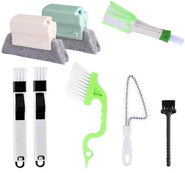 Main image of 8 Pcs Hand-held Groove Gap Cleaning Tools,Door Window Track Cleaning Tools Groove Corner Crevice Cleaning Brushes for Sliding Door/Tile Lines/Shutter/Car Vents/Air Conditioner/Keyboard