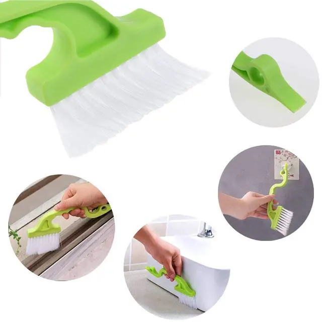 Alt view image 4 of 7 - 8 Pcs Hand-held Groove Gap Cleaning Tools,Door Window Track Cleaning Tools Groove Corner Crevice Cleaning Brushes for Sliding Door/Tile Lines/Shutter/Car Vents/Air Conditioner/Keyboard