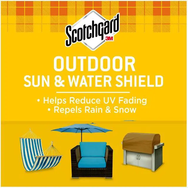 Alt view image 2 of 7 - Outdoor Water & Sun Shield Fabric Spray, Water Repellent Spray for Spring and Summer Outdoor Gear and Patio Furniture, 10.5 oz