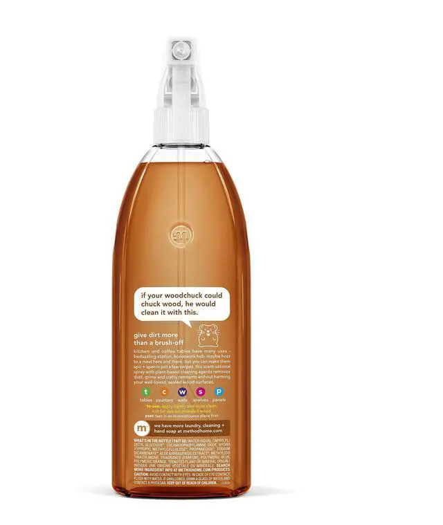 Alt view image 2 of 7 - Daily Wood Cleaner, Almond, Cleans Shelves, Tables and Other Wooden Surfaces While Removing Dust & Grime, 28 oz Spray Bottles, (Pack of 1)