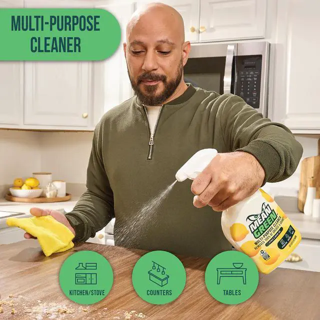 Alt view image 6 of 7 - Multi-Purpose Cleaner Spray, Citrus & Green Tea, 32 oz Removes 100% of Grease & Grime, Kitchen, Bathroom & Household Surfaces