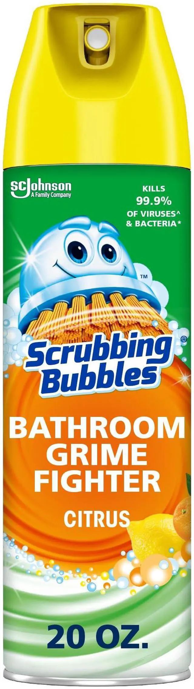 Main image of Bathroom and Shower Cleaner Aerosol, Foaming Action Bathroom Grime Fighter, Citrus Scent, 20oz (Pack of 1)