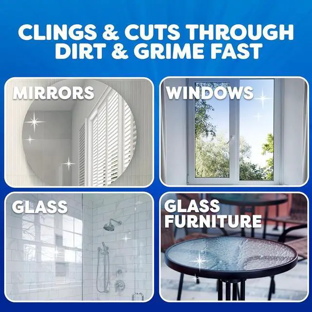 Alt view image 6 of 7 - Fast Shine Foam Glass Cleaner, No-Drip Windows, Doors, Mirrors & Countertops Aerosol Cleaning Spray, Streak-Free Shine, Removes Fingerprints, Dust, Dirt, Grime & More 19 oz (Pack of 1)