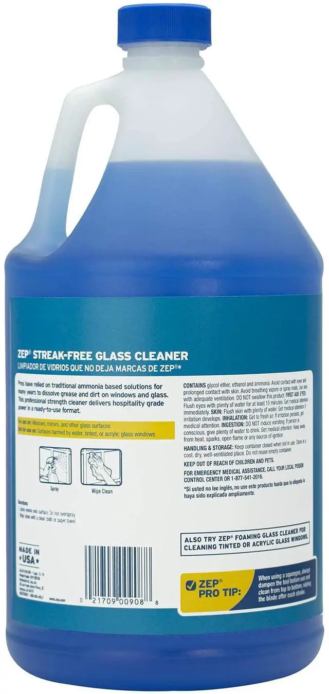 Alt view image 2 of 6 - ZU1120128, Streak-Free Glass Cleaner, 128 ounce