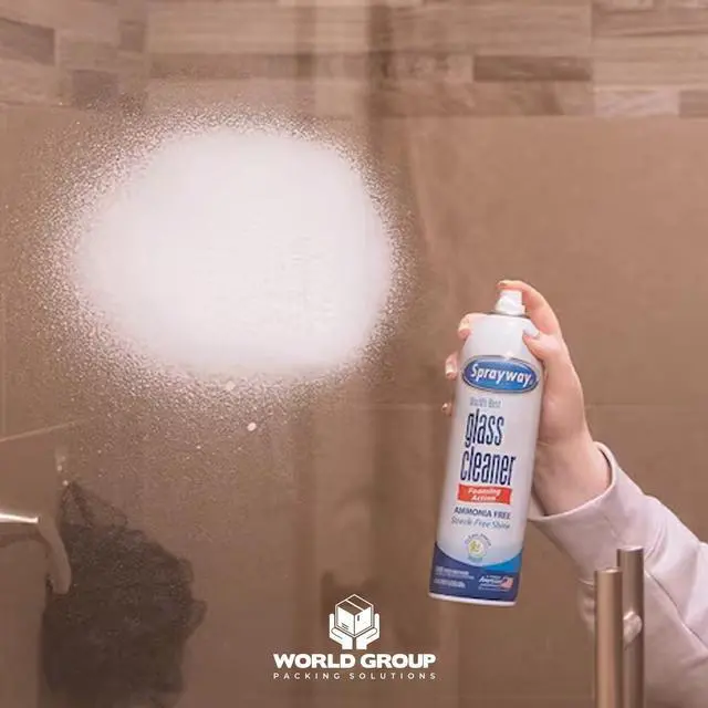 Alt view image 6 of 7 - Glass Cleaner Foam, Foaming Action & Spray, 19oz - 2 Pack - Clean Fresh Scent - Bundled With 2 Microfiber Rags