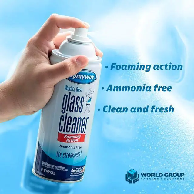 Alt view image 4 of 7 - Glass Cleaner Foam, Foaming Action & Spray, 19oz - 2 Pack - Clean Fresh Scent - Bundled With 2 Microfiber Rags
