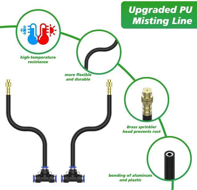 Alt view image 4 of 7 - 360° Adjustable Drip Irrigation System - Garden Watering System 50FT with 15 Nozzles, Drip Irrigation Kit for Garden, Yard, Lawn, Greenhouse, Plants, 5/16 inch Hose