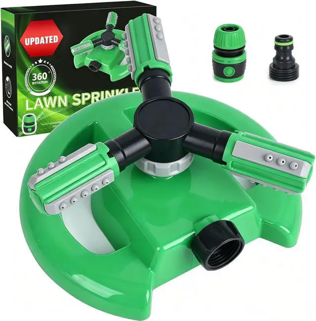 Main image of Lawn Sprinkler, Automatic Garden Irrigation System, Upgrade 360 Degree Rotation Irrigation System, Large Area Coverage, Sprinkler for Yard, Lawn, Kids and Garden-1PackLight Green