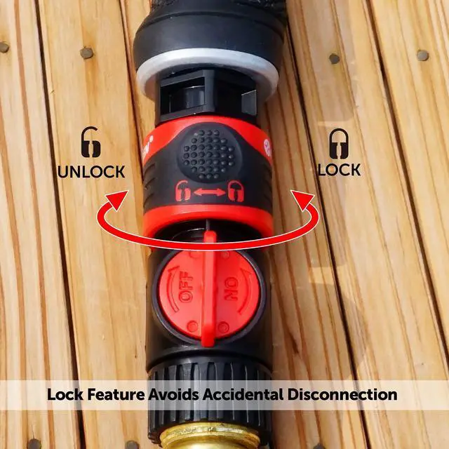 Alt view image 3 of 6 - 93218 Premium Garden Hose Quick Connect Kit | 9-Piece / 3-Pair Snap & Lock Fittings and Adapters with Water Stop, Flow Control, Secure Twist-Lock Design
