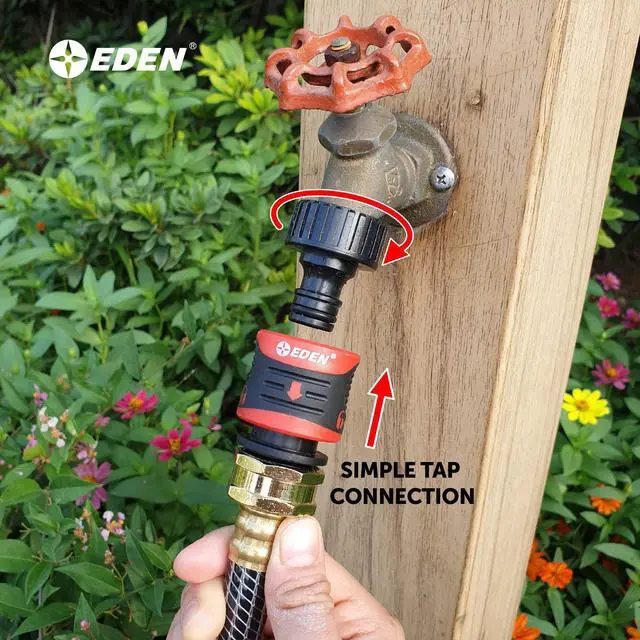 Alt view image 3 of 7 - 95210 Premium Garden Hose Quick Connect Set | 5-Piece Snap & Lock Fittings with Water Stop & Secure Twist-Lock Design
