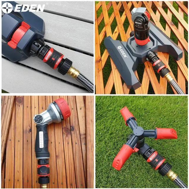 Alt view image 5 of 7 - 95210 Premium Garden Hose Quick Connect Set | 5-Piece Snap & Lock Fittings with Water Stop & Secure Twist-Lock Design