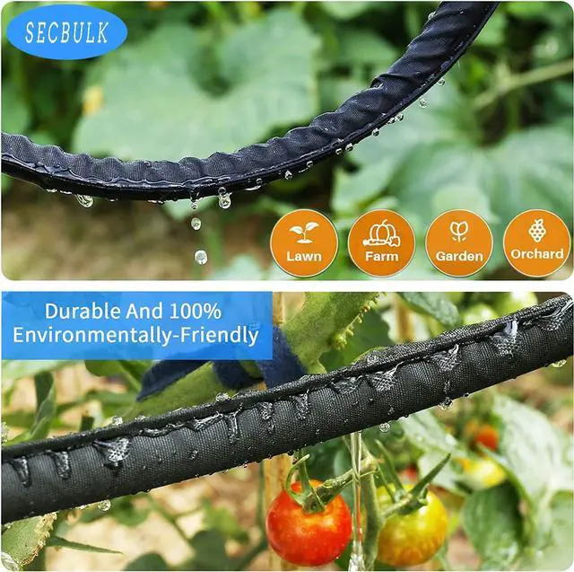 Alt view image 6 of 7 - 2025 Flat Soaker Hose 10 ft for Garden, 10' Linkable Drip Hose Diy Garden Irrigation System Saving 80% Water, Dual-layer Leak-free Design Water Hose with Holes