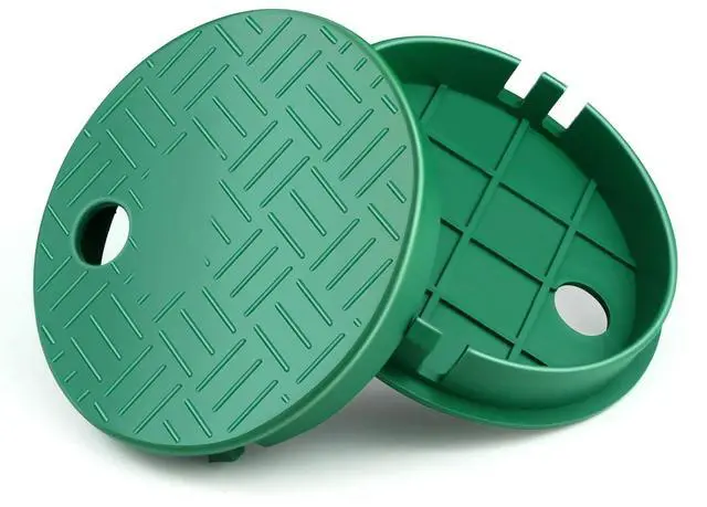 Main image of 2PCS Sprinkler Valve Box Cover, Plastic Valve Round Box Lid, ID 5.5" OD 6" Outdoor Lawn Water Sprinkler Irrigation System, Cover for Garden Park Campus Greenhouse Farm