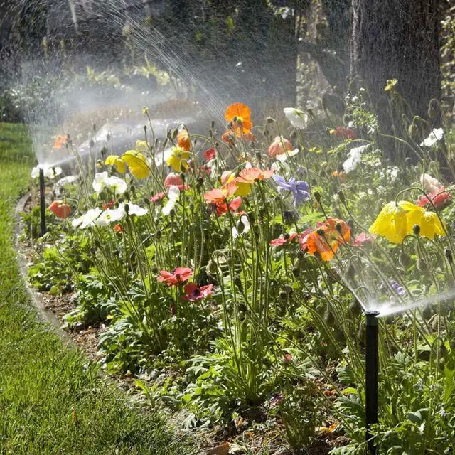 Alt view image 4 of 4 - Pro 4" Pop Up Sprinkler Head, Adjustable 0°360° Spray Pattern, 8'15' Coverage, In-Ground Lawn Irrigation System, Sprinkler Head for Yard and Garden