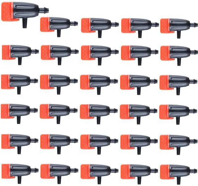 Main image of Garden Irrigation Dripper, 30 Pack Adjustable Drip Emitters Garden Succulent Watering Dripper Sprinkler for 4mm/7mm Hose for Home Succulents Plants Lawn Flower Irrigation System