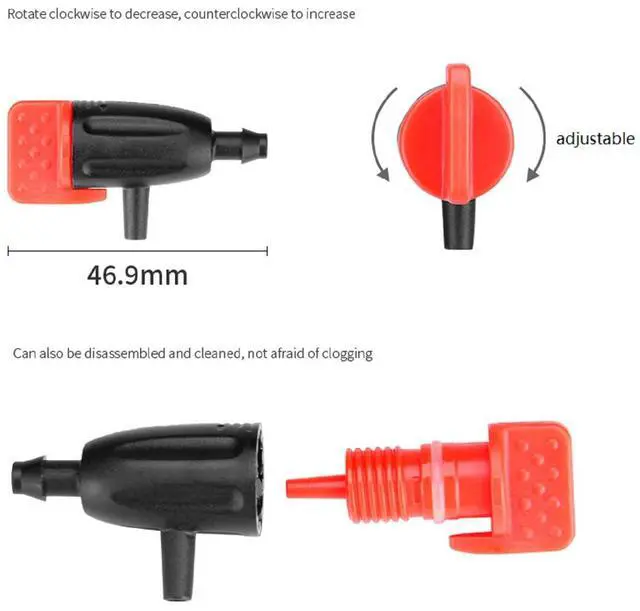 Alt view image 2 of 6 - Garden Irrigation Dripper, 30 Pack Adjustable Drip Emitters Garden Succulent Watering Dripper Sprinkler for 4mm/7mm Hose for Home Succulents Plants Lawn Flower Irrigation System