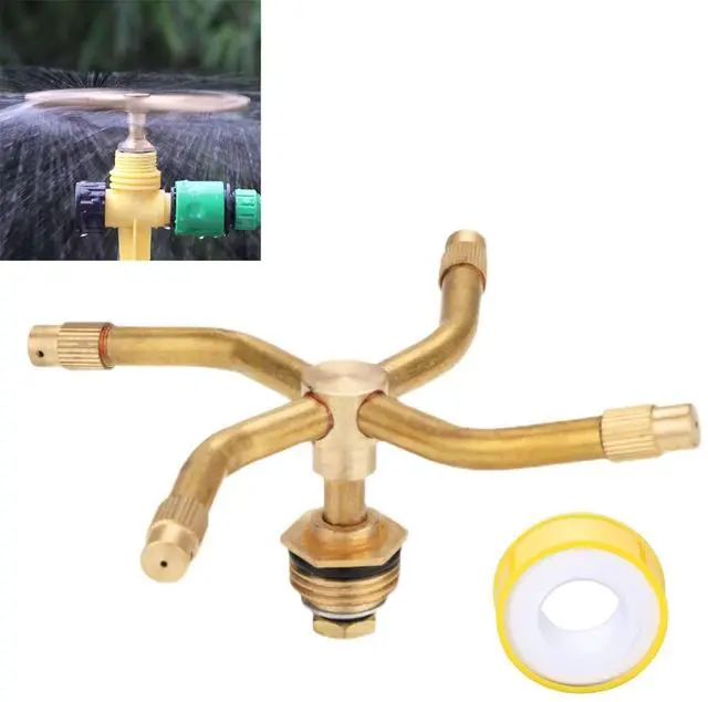Alt view image 6 of 6 - 3/4 Arm Automatic Rotary Sprayer, Automatic Rotary Whirling Sprinklers for Plants 360 Degree Rotation Irrigation System Sprinkler Head Spray Diameter of 7-11 Meters for Garden Yard Lawns (2PCS)