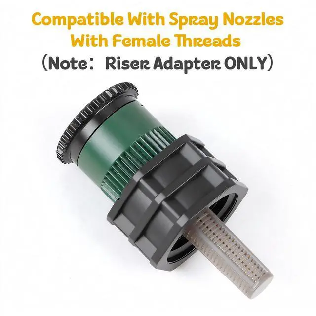 Alt view image 4 of 7 - 10 Pieces Shrub Sprinkler Head Adapter Fittings, 1/2" Female NPT x Nozzle Thread Spray Nozzle PVC Adapter for Garden Lawn Drip Irrigation System