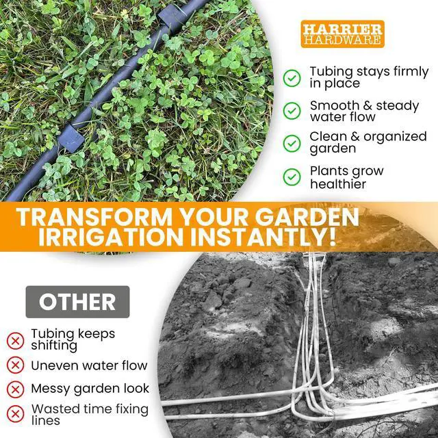 Alt view image 5 of 7 - 1/2-Inch Irrigation Tubing Hold-Down Anchor Stakes, 1 x 6-Inch, 32-Pack for Garden Ground Securing Hoses
