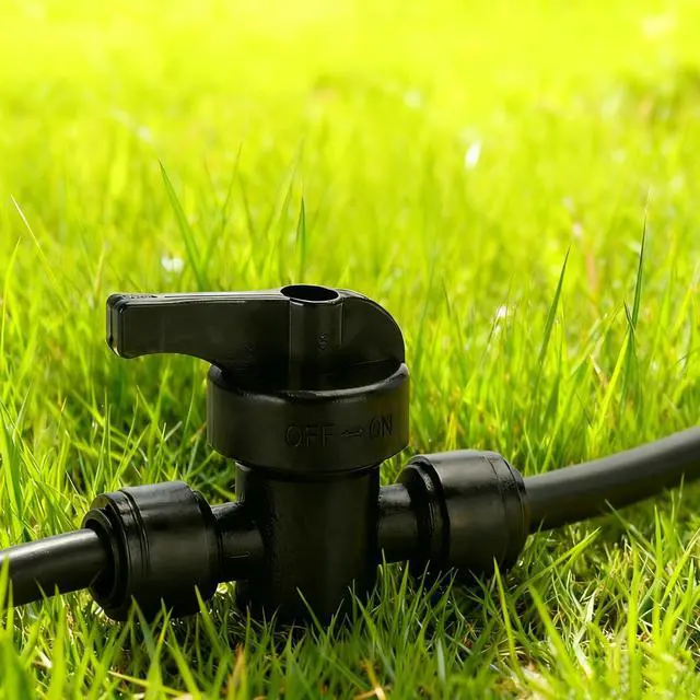 Alt view image 3 of 5 - 10 Pack 1/4" Drip Irrigation Shut Off Valve - Quick Connect On/Off Control Valve, Leak-Proof for 1/4" Tubing, Sprinkler, Garden & Farm Irrigation Systems