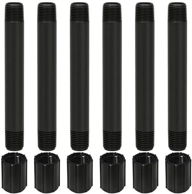Main image of 12 Pcs 1/2 Inch NPT Sprinkler Pipe Riser Extensions Fitting-6 Pcs 6" Length MNPT Sprinkler Riser Extension and 6 Pcs Double Female Thread Coupling for Lawn Garden Sprinkler Irrigation System