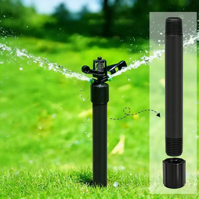 Alt view image 4 of 6 - 12 Pcs 1/2 Inch NPT Sprinkler Pipe Riser Extensions Fitting-6 Pcs 6" Length MNPT Sprinkler Riser Extension and 6 Pcs Double Female Thread Coupling for Lawn Garden Sprinkler Irrigation System