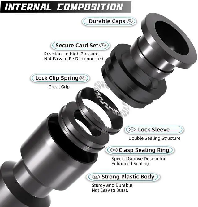 Alt view image 3 of 7 - 30 Pack Quick Connect 1/4" Drip Irrigation Coupling Connectors, Universal Straights Fitting for 1/4 Inch Irrigation Tubing, Leak Free Fittings for Sprinkler or Drip Irrigation System