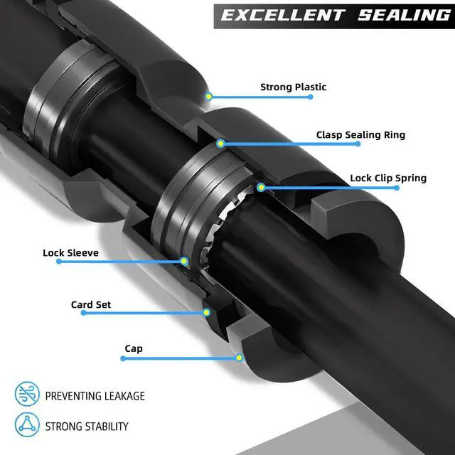 Alt view image 4 of 7 - 30 Pack Quick Connect 1/4" Drip Irrigation Coupling Connectors, Universal Straights Fitting for 1/4 Inch Irrigation Tubing, Leak Free Fittings for Sprinkler or Drip Irrigation System