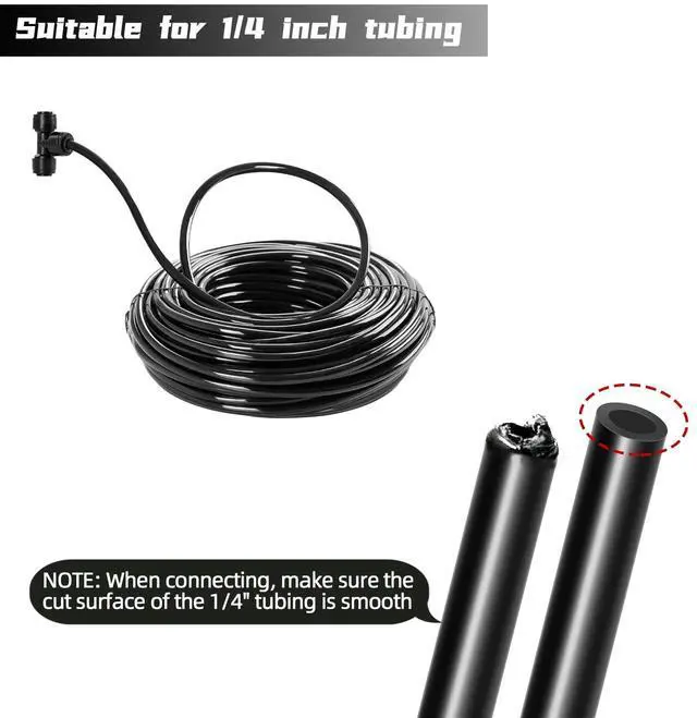 Alt view image 5 of 7 - 30 Pack Quick Connect 1/4" Drip Irrigation Coupling Connectors, Universal Straights Fitting for 1/4 Inch Irrigation Tubing, Leak Free Fittings for Sprinkler or Drip Irrigation System