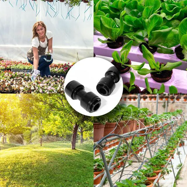 Alt view image 7 of 7 - 30 Pack Quick Connect 1/4" Drip Irrigation Coupling Connectors, Universal Straights Fitting for 1/4 Inch Irrigation Tubing, Leak Free Fittings for Sprinkler or Drip Irrigation System
