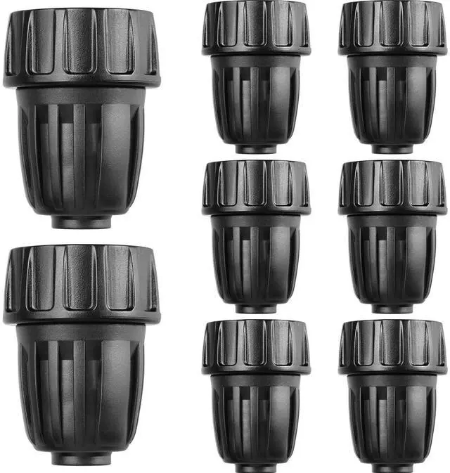 Main image of Drip Irrigation Tubing Faucet Adapters, 8 Pcs Irrigation Hose Adapter for 3/4" to 1/2" Vinyl Tubing, 3/4 Inch Faucet Connector Adapter Drip Line Parts for Garden Sprinkler Lawn Systems