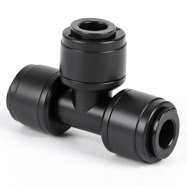 Main image of Quick Connect 1/4" Drip Irrigation Tee Fitting: 32 Pieces Push to Fit Drip Line T Parts for 1/4-Inch Tubing Leak Free Dripline Hose Connectors for Garden Lawn Sprinkler System