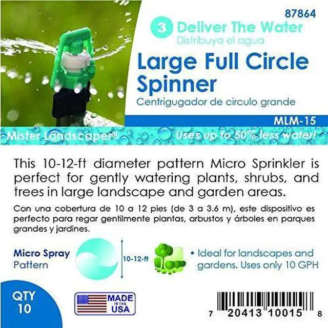 Alt view image 4 of 5 - MLM-15 Large Full Circle Micro Spray Spinner (10 Quantity)