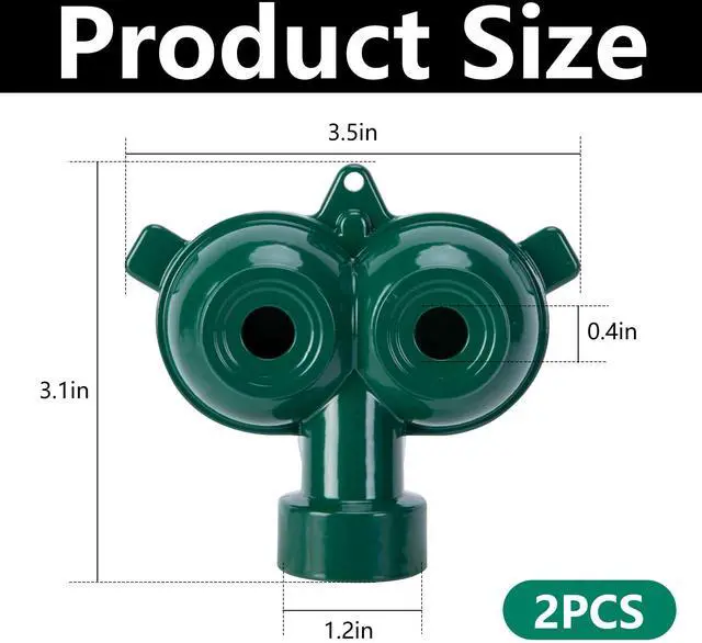 Alt view image 2 of 7 - 2 Pcs Twin Spot Stationary Sprinkler, Heavy-Duty Metal Dual Circle Sprinkler, Garden Spot Water Spray for Outdoor Yard Lawn Plants Irrigation