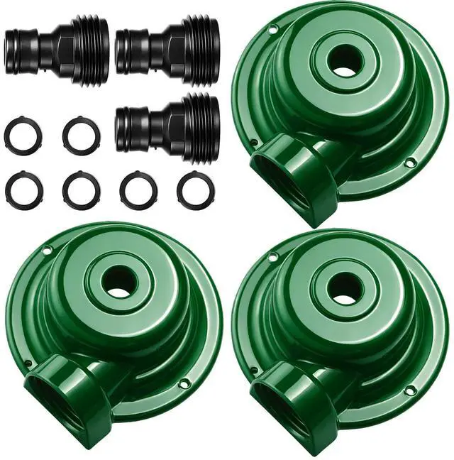 Main image of 3 Pcs 3/4 Inch Garden Water Sprinklers 360 Degree Metal Lawn Sprinkler for Yard Lawn Irrigation System for Small to Medium Area Watering up to 19ft Diameter Yard Lawns (Green)