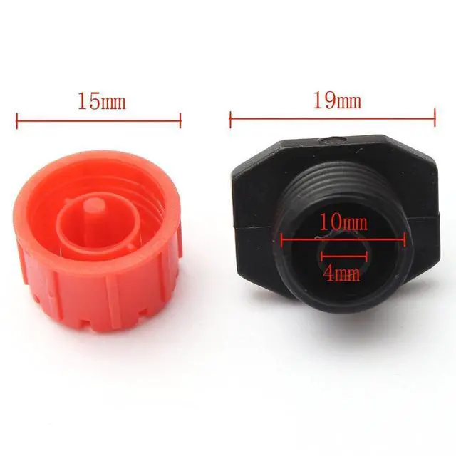 Alt view image 2 of 6 - 100pcs 360 Degree Adjustable Irrigation Drippers Sprinklers, 1/4 Inch Emitters Drip for Watering System by
