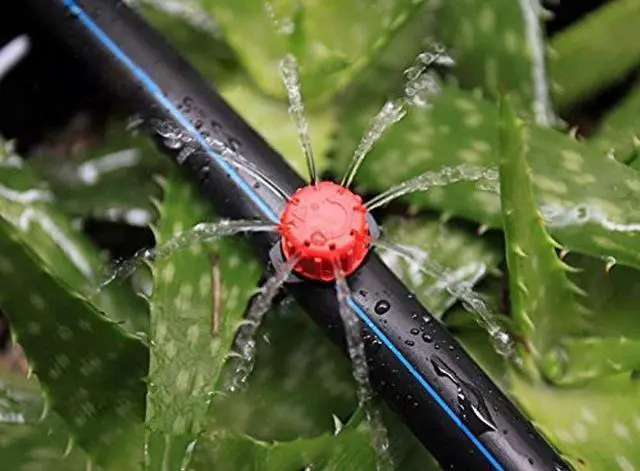 Alt view image 6 of 6 - 100pcs 360 Degree Adjustable Irrigation Drippers Sprinklers, 1/4 Inch Emitters Drip for Watering System by