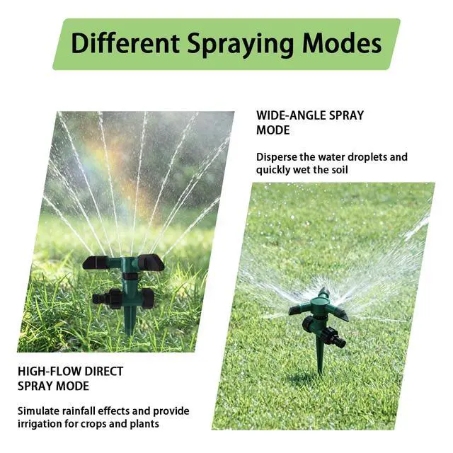 Alt view image 5 of 7 - 2PCS 360° Rotating Lawn Sprinkler Automatic, Sprinklers for Yard, Adjustable Garden Water Sprinkler for Lawn, Garden and Yard Irrigation, Gardening Watering System