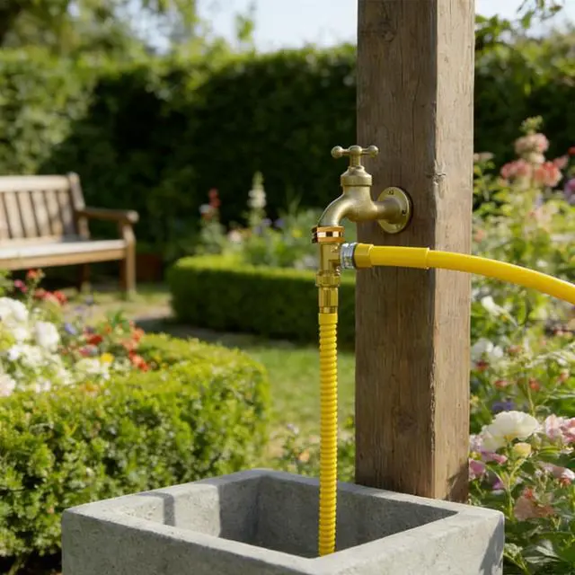 Alt view image 7 of 7 - Garden Hose Tee, GHT 3/4 Brass Tee Adapter, Female x Female x Male Garden Hose T Splitter for Irrigation, Sprinkler, Patio and Outdoor Watering