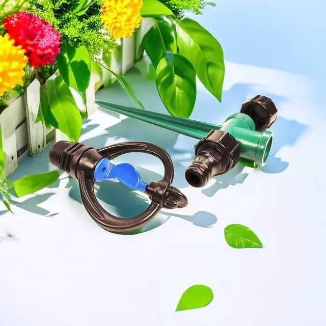 Alt view image 5 of 7 - 4PCS Sprinklers for Yard,Water Sprinkler for Lawn,360 Degrees Automated Rotating Watering,Made of ABS Crack Resistant Material,for Gardens,Lawns,Yards and Irrigation SystemGreen