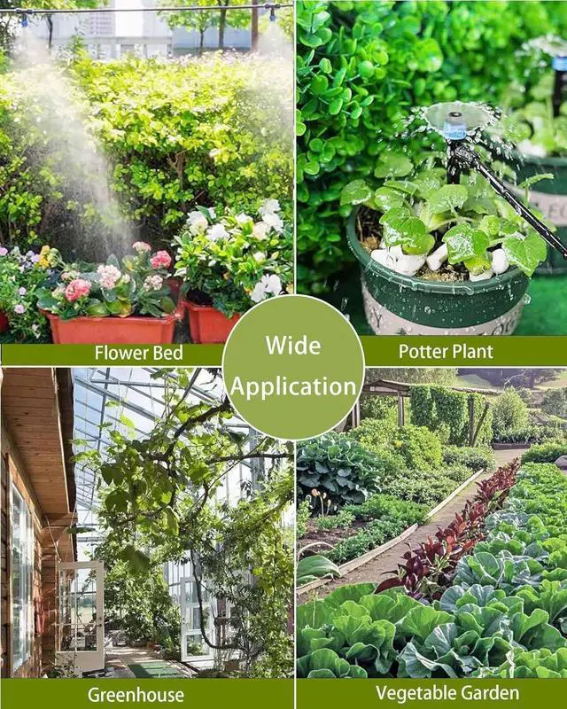 Alt view image 7 of 7 - Quick-Connect Automatic Drip Irrigation System Kit 36FT Garden Watering Kit with Adjustable Nozzles & Sprinklers for Greenhouse, Lawn, and Potted Plants Watering System