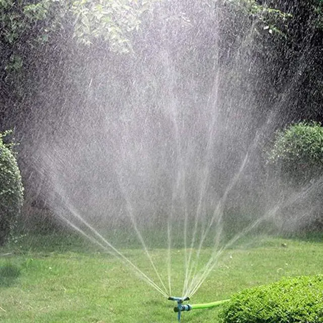 Main image of Garden Sprinkler, 360 Degree Rotating Lawn Sprinkler Large Area Coverage - Adjustable, Weighted Gardening Watering System