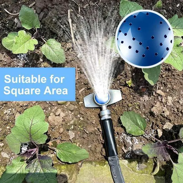 Alt view image 5 of 5 - 360 Degree Metal Spot Sprinkler 2 Pack, Outdoor Garden Watering Sprinklers for Yard Small Areas Lawn with Gentle Water Flow, Coverage Up to 30FT