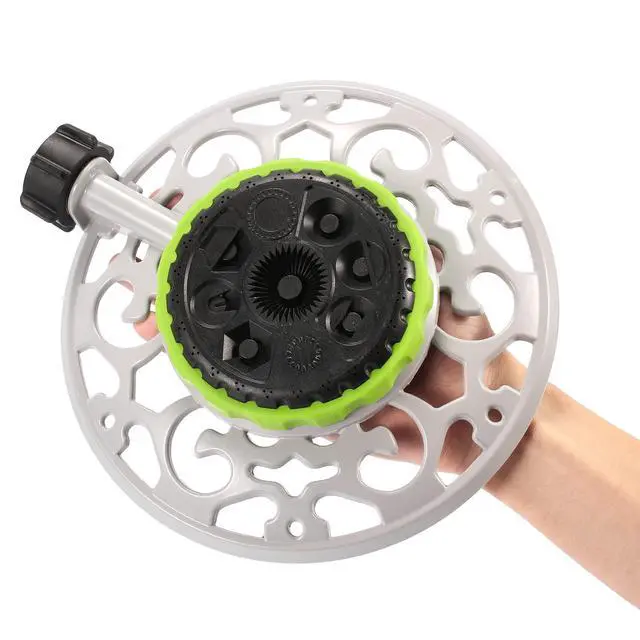 Alt view image 2 of 5 - Turret Pattern Sprinkler, 8-Pattern Stationary Water Sprinkler on Metal Decorative Base for Watering Small and Large Yards, Lawns, Garden or Odd Shaped Areas