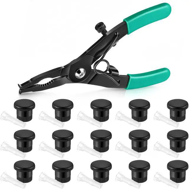 Main image of Sprinkler Tool with Shut Off Caps, Sprinkler Tool Filter Screen Compatible with Hunter Pro Spray & Rain Bird 1800, Sprinklers Cap Off for Spray Heads (15 Pack Shut Off Caps)
