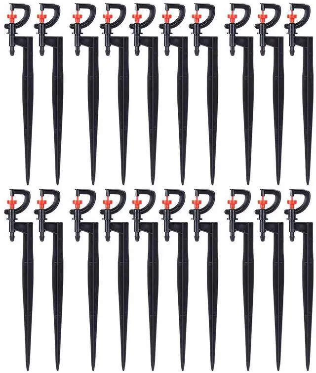Main image of 20pcs Irrigation Drippers Drip, G Type 360 Degree Rotation Micro Spray Adjustable Sprinkler Watering Spray Nozzle Accessory DIY Plant Watering Set for Garden Lawn - Plastic Material