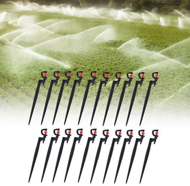 Alt view image 2 of 7 - 20pcs Irrigation Drippers Drip, G Type 360 Degree Rotation Micro Spray Adjustable Sprinkler Watering Spray Nozzle Accessory DIY Plant Watering Set for Garden Lawn - Plastic Material